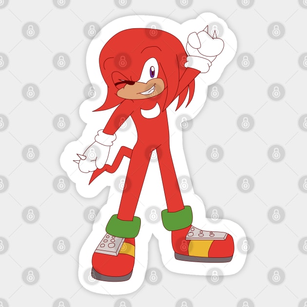 Knuckles the Echidna Sticker by toongirl007